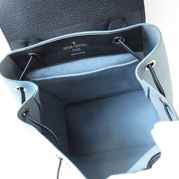 Auth LOUIS VUITTON Lockme Backpack blue-black leather - Picture 10 of 12